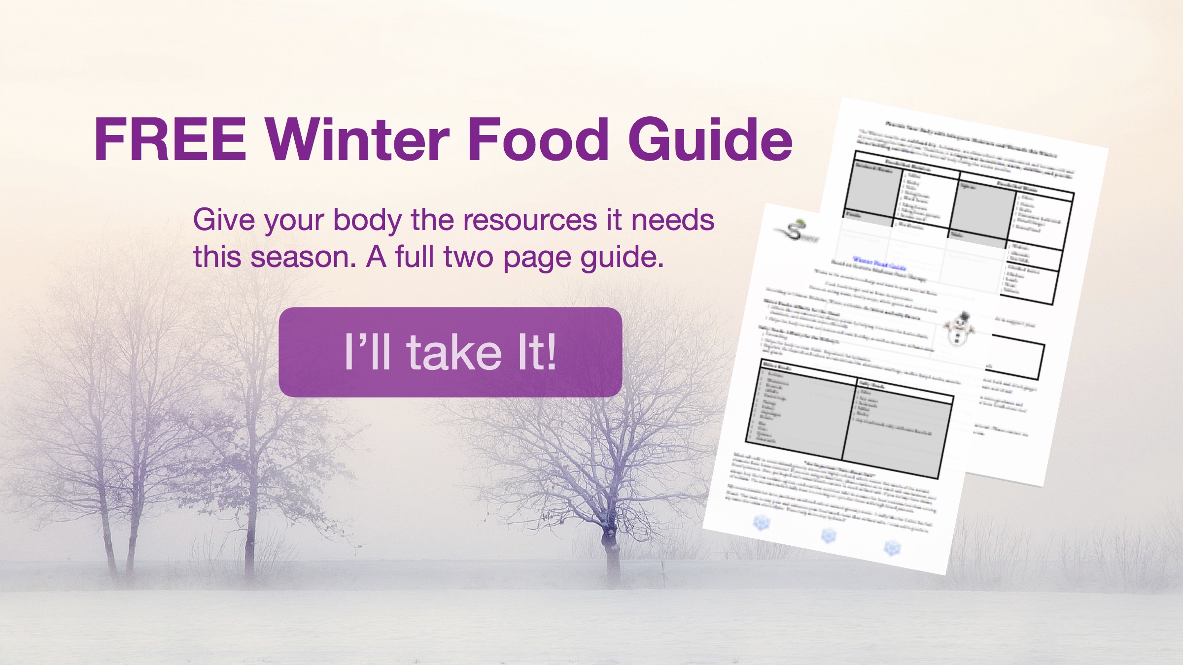 Winter Food Guide